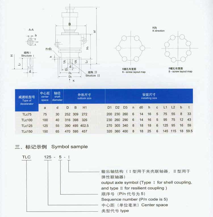 TLC型立式齒輪減速機(jī) TLC型立式齒輪減速機(jī)